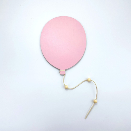 Декор из дерева Воздушный шар розовый