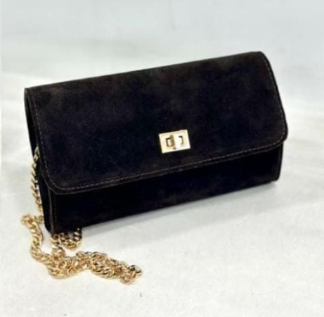 770 Сумка коричневая замша