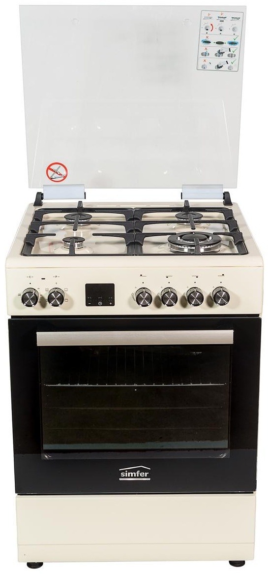 Кухонная плита Simfer FS653G1WRR бежевый
