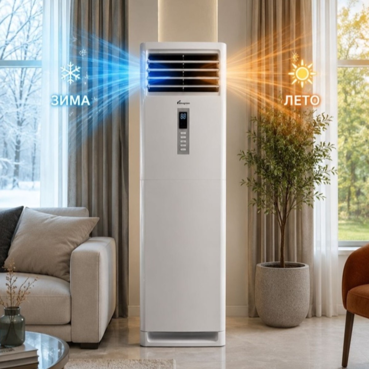 Almagreen AL60000BTU-ST белый + монтажный комплект