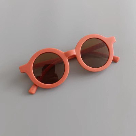 Очки солнцезащитные круглые терракотовые