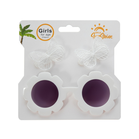 Набор очки + заколки. Белый