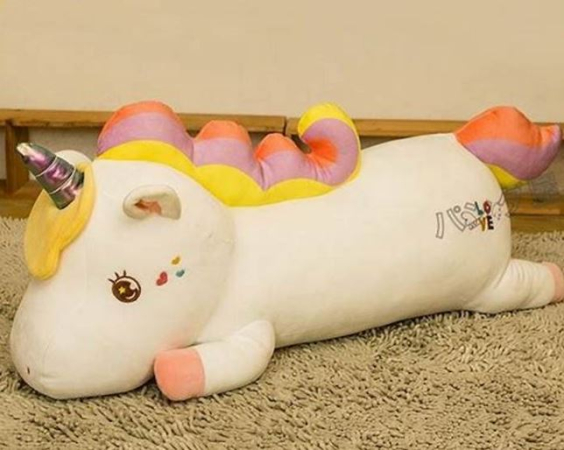 Единорог лежачий 60см (Белый)