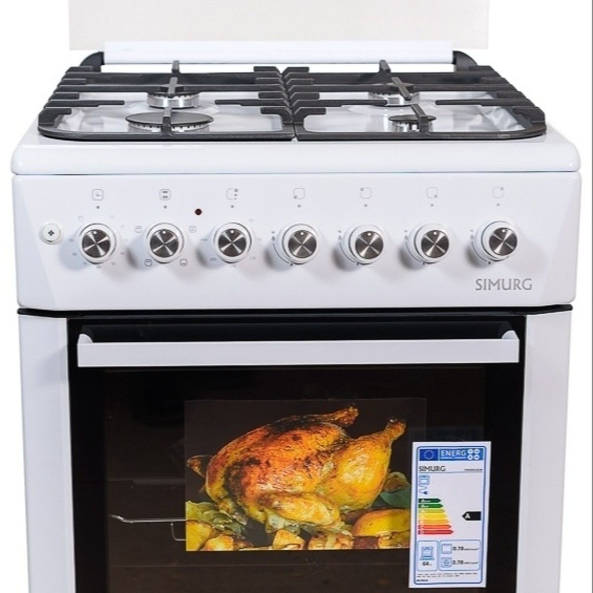 Кухонная плита SIMURG FK6406 GAZW-LUXE белый