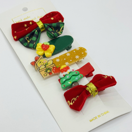 Заколки новогодние, 5шт набор