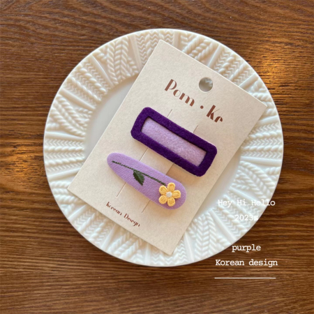 Заколки, сиреневая 2шт