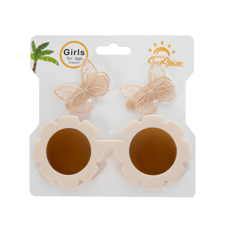 Набор очки + законлки. Айвори