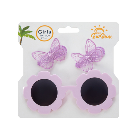 Набор очки + заколки. Сиреневый