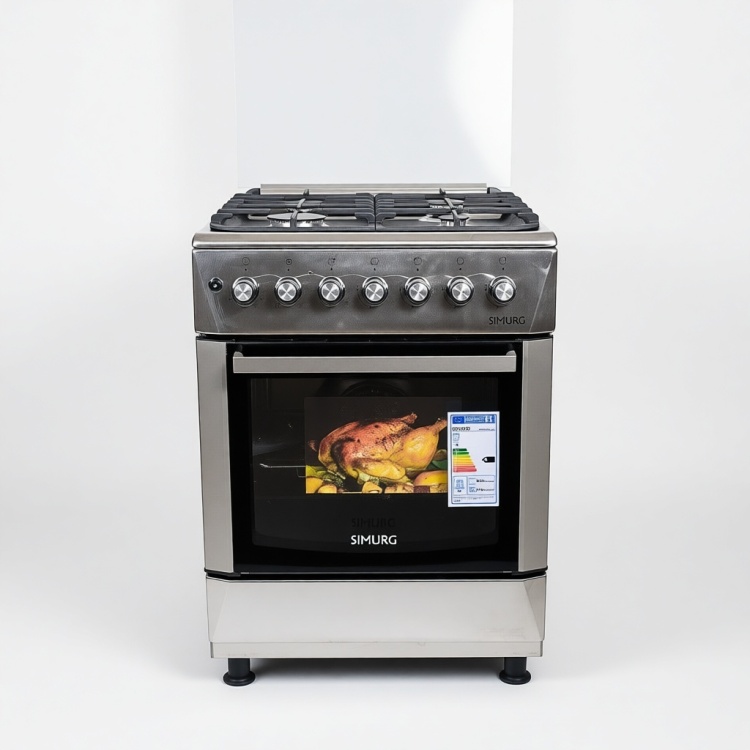 Кухонная плита SIMURG FK6406 GAZM LUXE серебристый