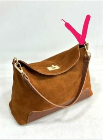 775 Сумка рыжая замша