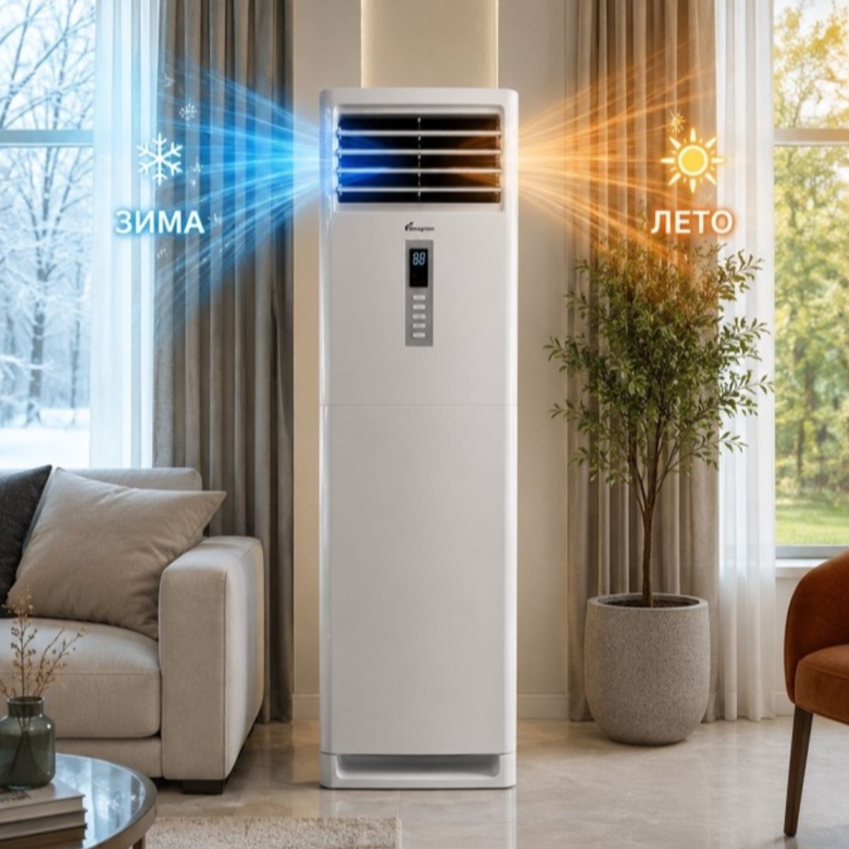 Almagreen AL48000BTU-ST белый + монтажный комплект