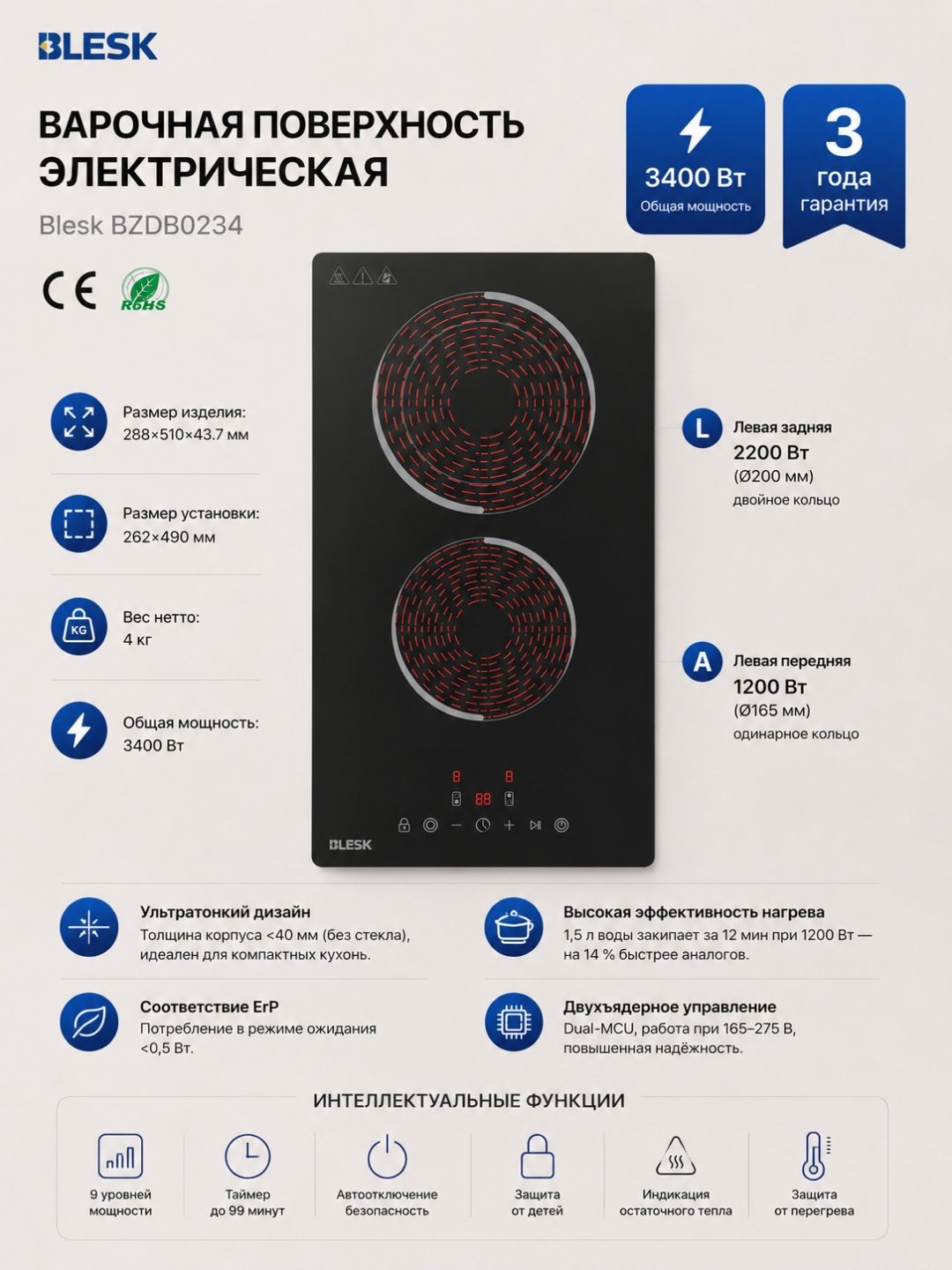 Варочная поверхность Blesk-BL BZBD0234